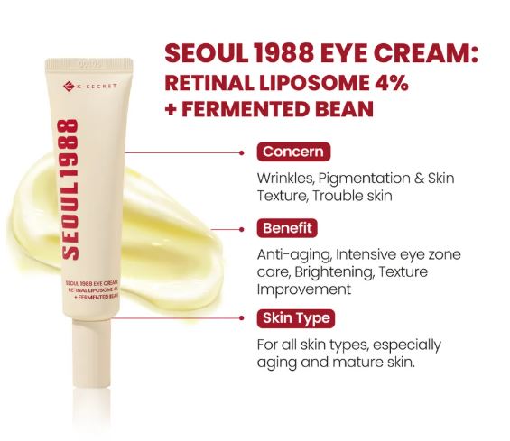 K-Secret - SEOUL 1988 Eye Cream Retinal Liposome 4% + Fermented Bean