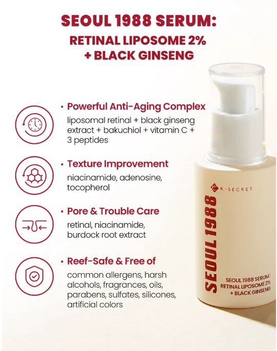 K-Secret - SEOUL 1988 Retinal Lipsome 2% + Black Ginseg