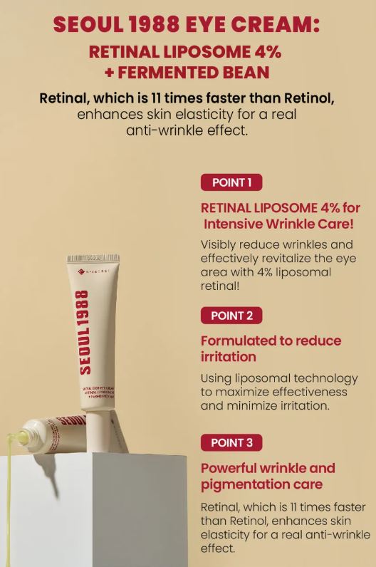 K-Secret - SEOUL 1988 Eye Cream Retinal Liposome 4% + Fermented Bean