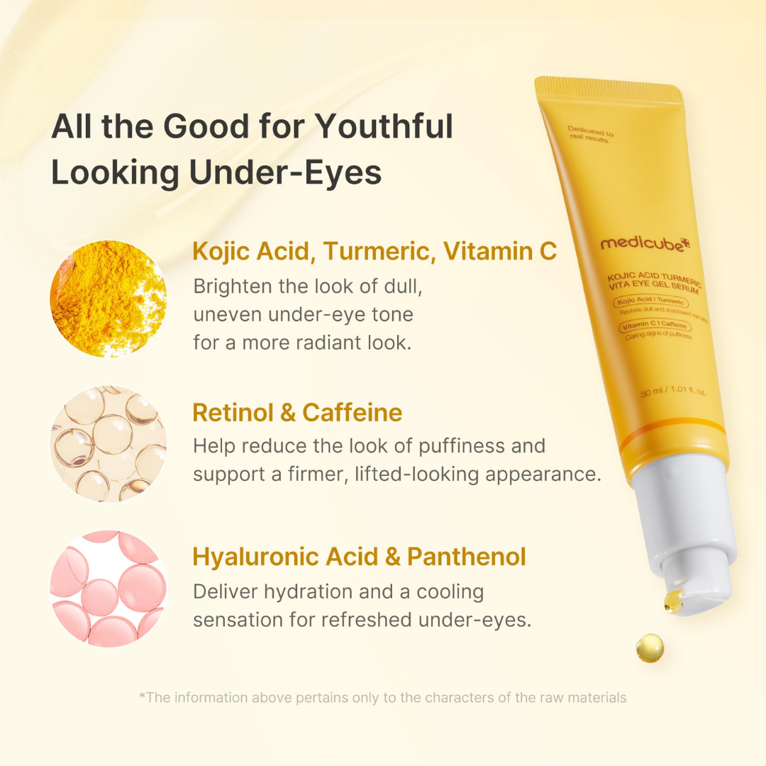 MEDICUBE - KOJIC ACID TURMERIC VITA EYE GEL SERUM