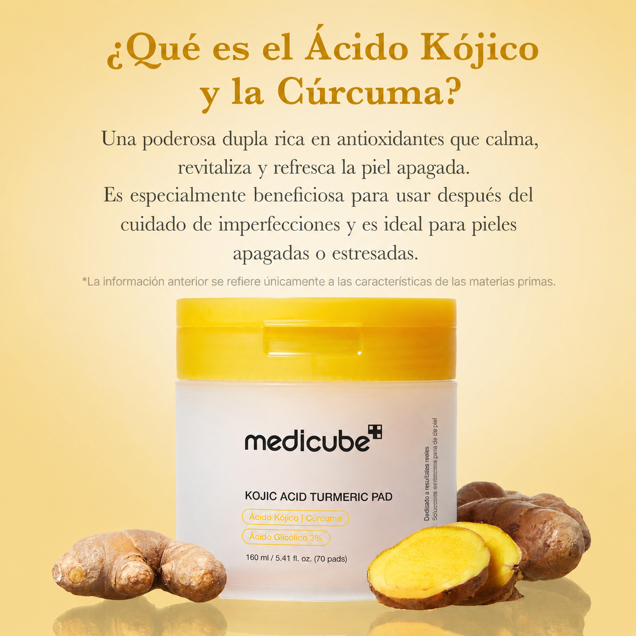MEDICUBE - KOJIC ACID TURMERIC PAD - 70 Pads
